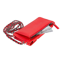 Universal Handytasche Mit Schulterriemen Bis 6.7" Echtleder - Rot Geschenkidee IPhone Handyhülle. Ein tolles Geschenk. iPhone Handyhülle kaufen