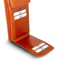 Universal Handytasche Mit Schulterriemen Bis 6.7" Echtleder - Tan Geschenkidee IPhone Handyhülle. Ein tolles Geschenk. iPhone Handyhülle kaufen