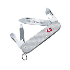 Victorinox Taschenmesser Cadet Alox Silver ist dank seiner 5 Funktionsfunktionen und seines schlanken Körpers leicht und angenehm zu tragen.