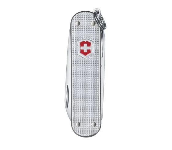 Victorinox Classic Alox Silber Taschenmesser begleitet Sie seit mehr als einem Jahrhundert mit seiner roten Farbe und 7 funktionellen Funktionen.