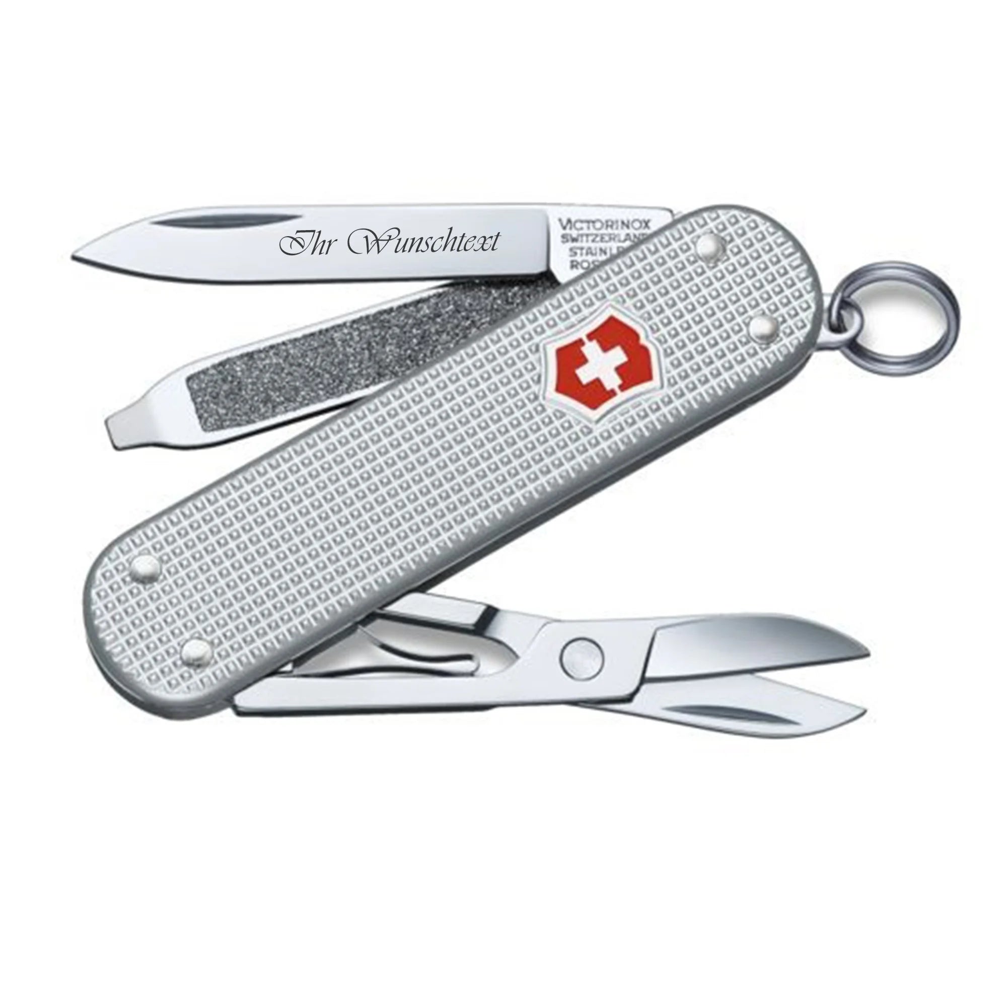 Victorinox Classic Alox Silber Taschenmesser begleitet Sie seit mehr als einem Jahrhundert mit seiner roten Farbe und 7 funktionellen Funktionen.