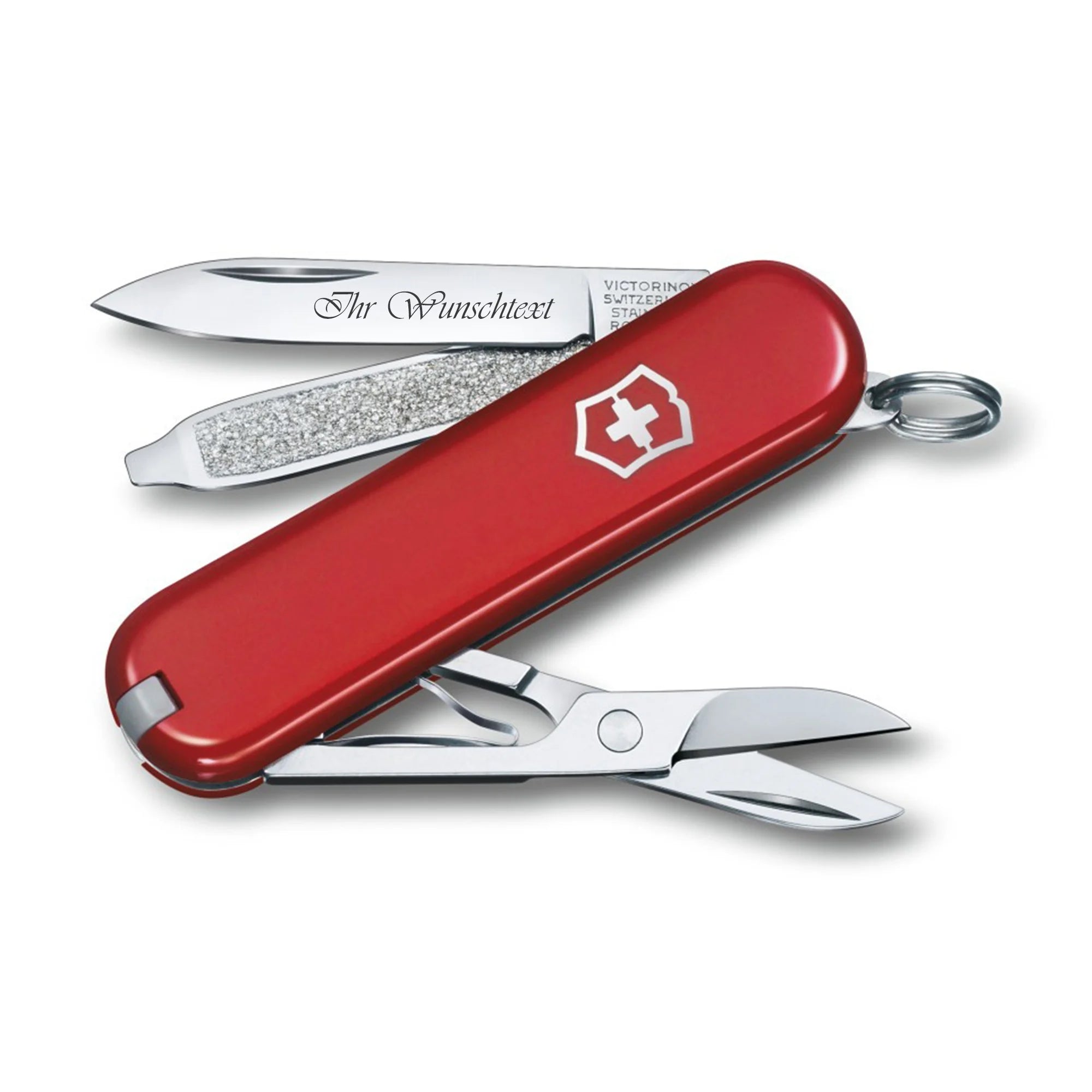 Victorinox Classic SD Swiss Army Knife ist mit mehr als einem Jahrhundert ergonomischer Nutzung immer bei Ihnen. Es ist auf MyGeschenk mit der Farbe Rot.