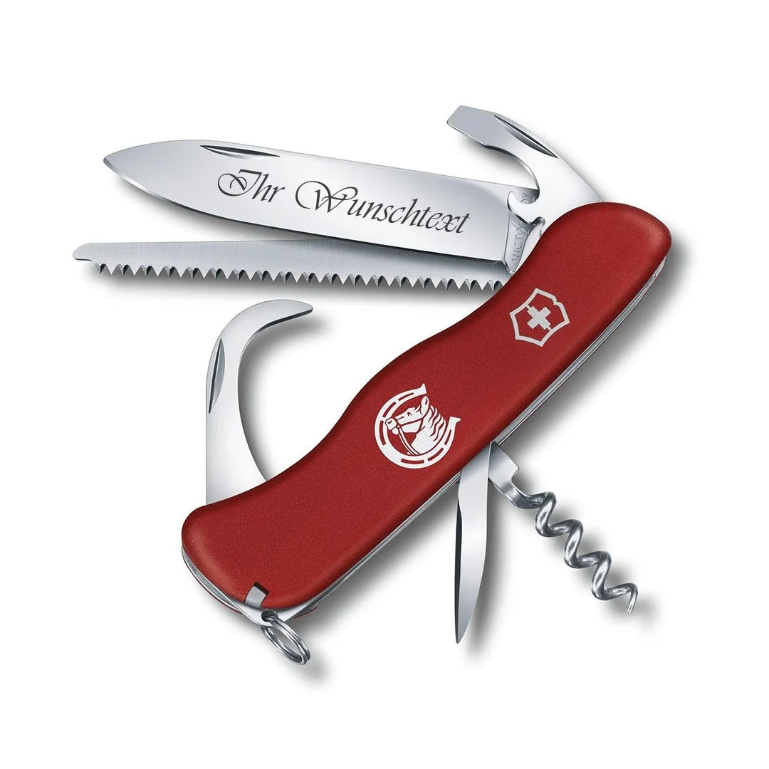 Victorinox Equestrian Taschenmesser ist ein sehr nützliches Werkzeug in roter Farbe und mit 12 Funktionen. Es wartet bei MyGeschenk zu attraktiven Preisen auf Sie!