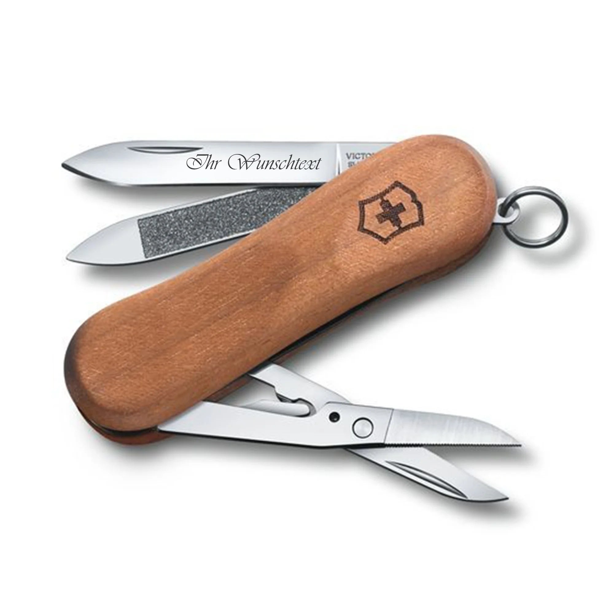 Victorinox Taschenmesser der Serie Executive Wood 81 Nussbaumholz verfügt über 7 Funktionen, die für den täglichen Gebrauch empfohlen werden. 