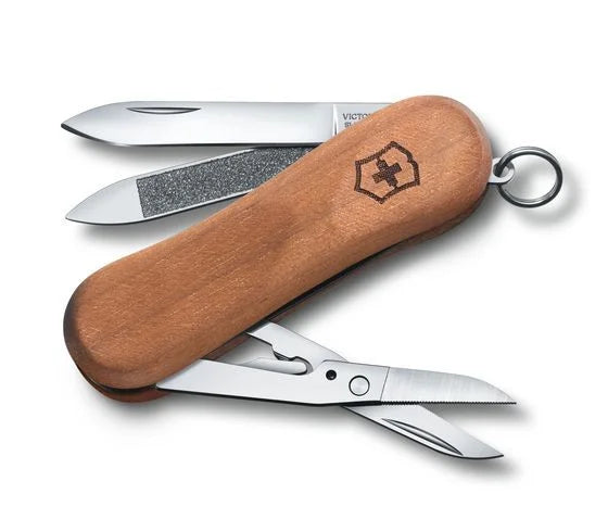 Victorinox Taschenmesser der Serie Executive Wood 81 Nussbaumholz verfügt über 7 Funktionen, die für den täglichen Gebrauch empfohlen werden. 