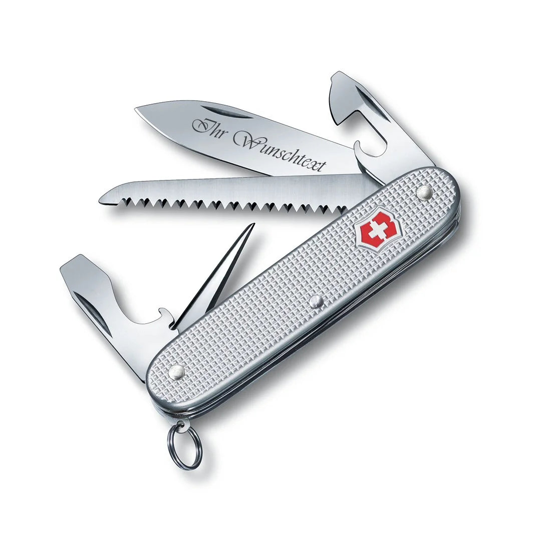 Mit seinen 13 funktionalen Merkmalen ist das Victorinox Farmer Alox Silver Taschenmesser ein Liebling von Gärtnern und Landwirten. Bei MyGeschenk zu attraktiven Preisen.