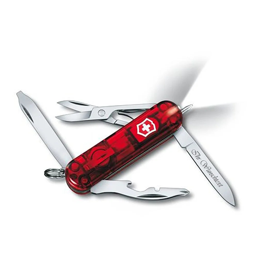 Victorinox Midnite Manager ist ein klassisches Taschenmesser für den täglichen Gebrauch mit 10 funktionellen Features. Transparent Rot in der Farbe.