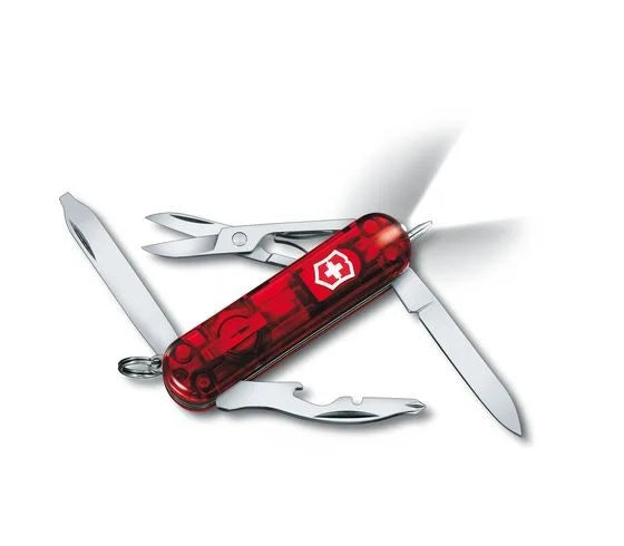 Victorinox Midnite Manager ist ein klassisches Taschenmesser für den täglichen Gebrauch mit 10 funktionellen Features. Transparent Rot in der Farbe.