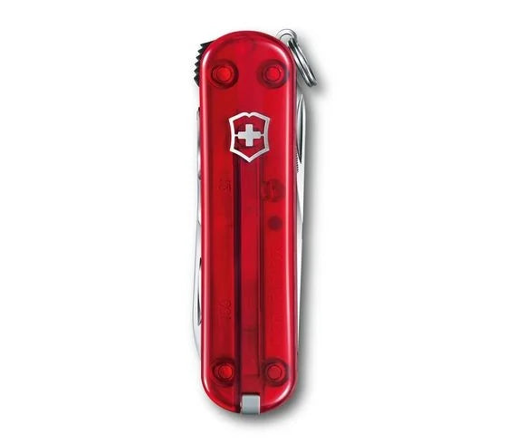 Victorinox Nail Clip Transparent Rot, Nagelknipser kleines Taschenmesser. Mit seinen 5 funktionalen Funktionen steht es Ihnen immer zur Verfügung. 