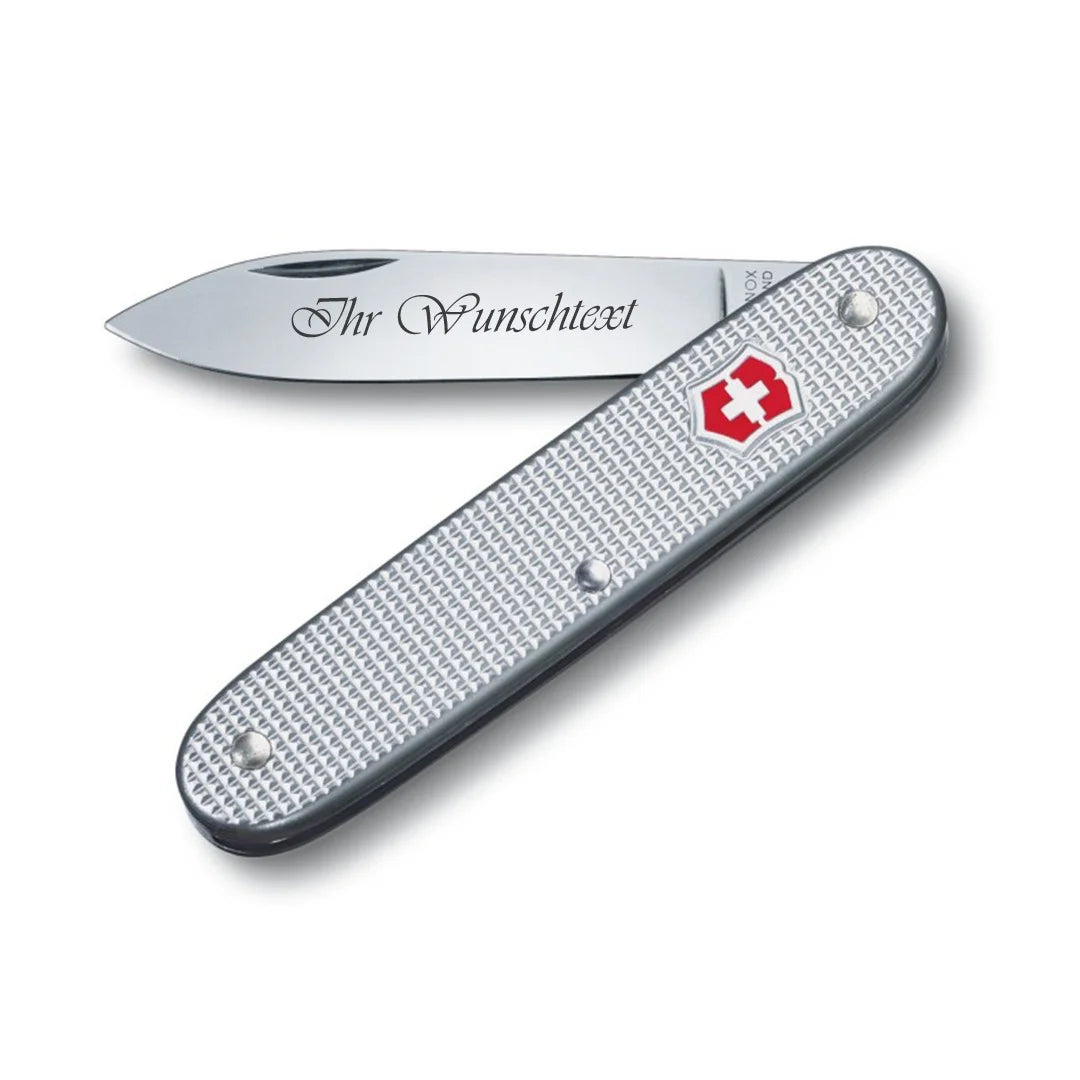 Victorinox Swiss Army 1 Taschenmesser Es wird in einer soliden Struktur mit einer gerillten Alox-Schale und einer einzelnen Klinge hergestellt.