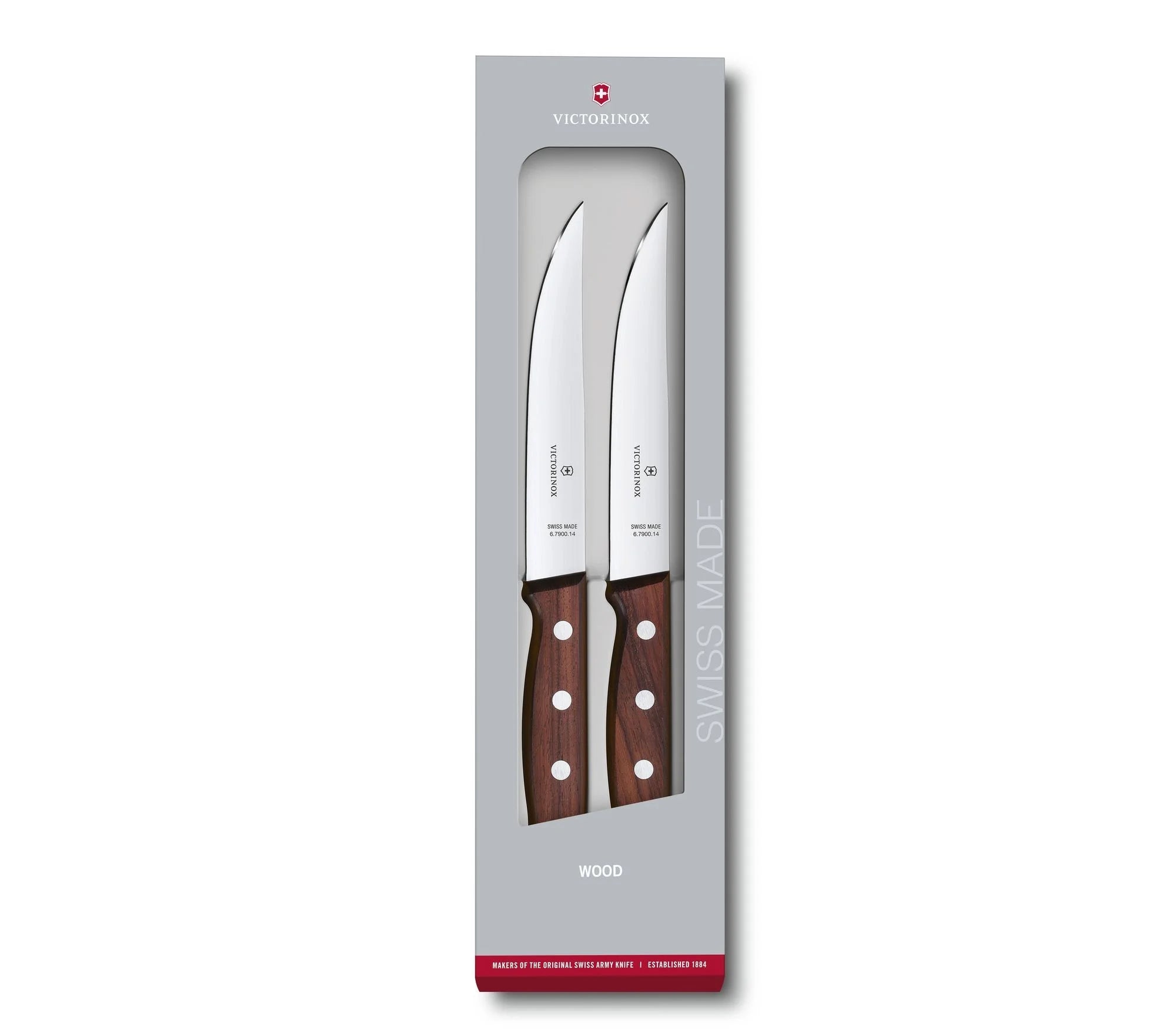 Victorinox Wood Steakmesser Natürlichen Holzgriff Set 2-Teilig