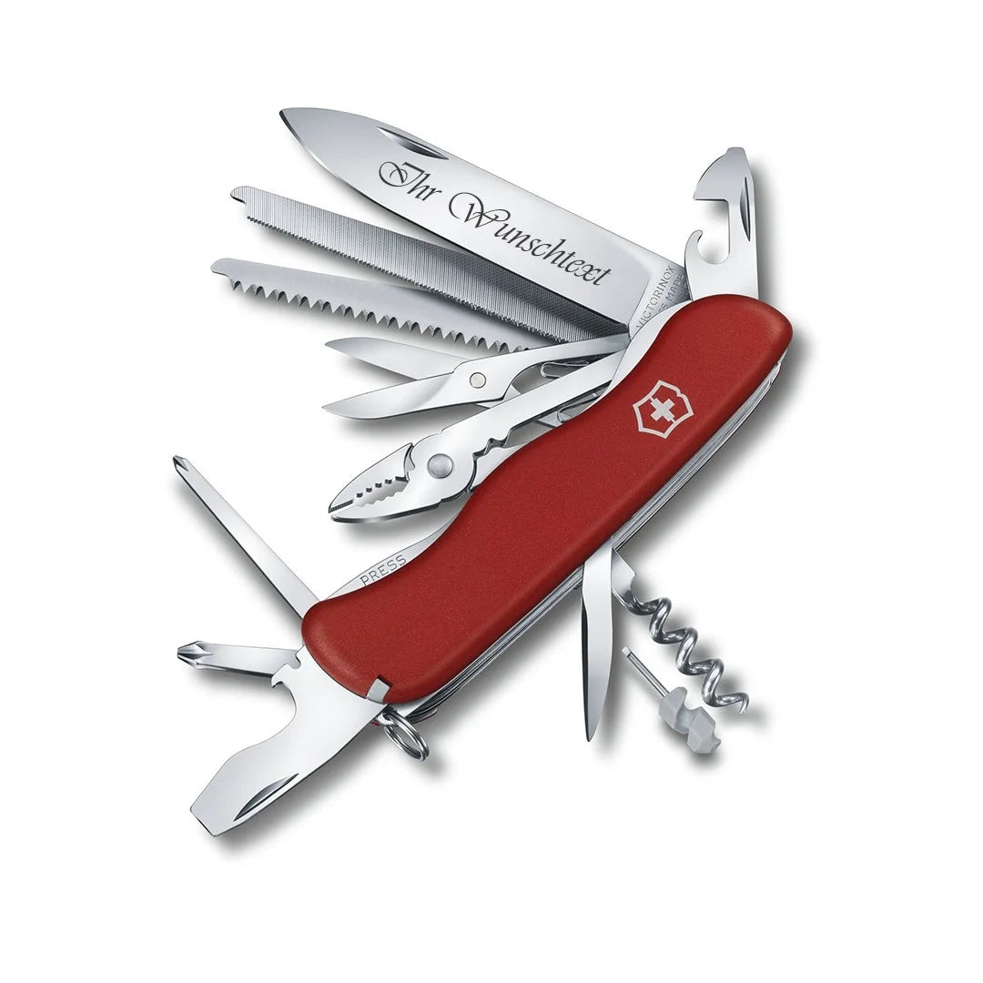 Die Taschenmesser der Victorinox WorkChamp Serie sind eine komplette Toolbox mit 18 Funktionen. Bei MyGeschenk mit attraktiven Preisen und Geschenkmöglichkeiten!